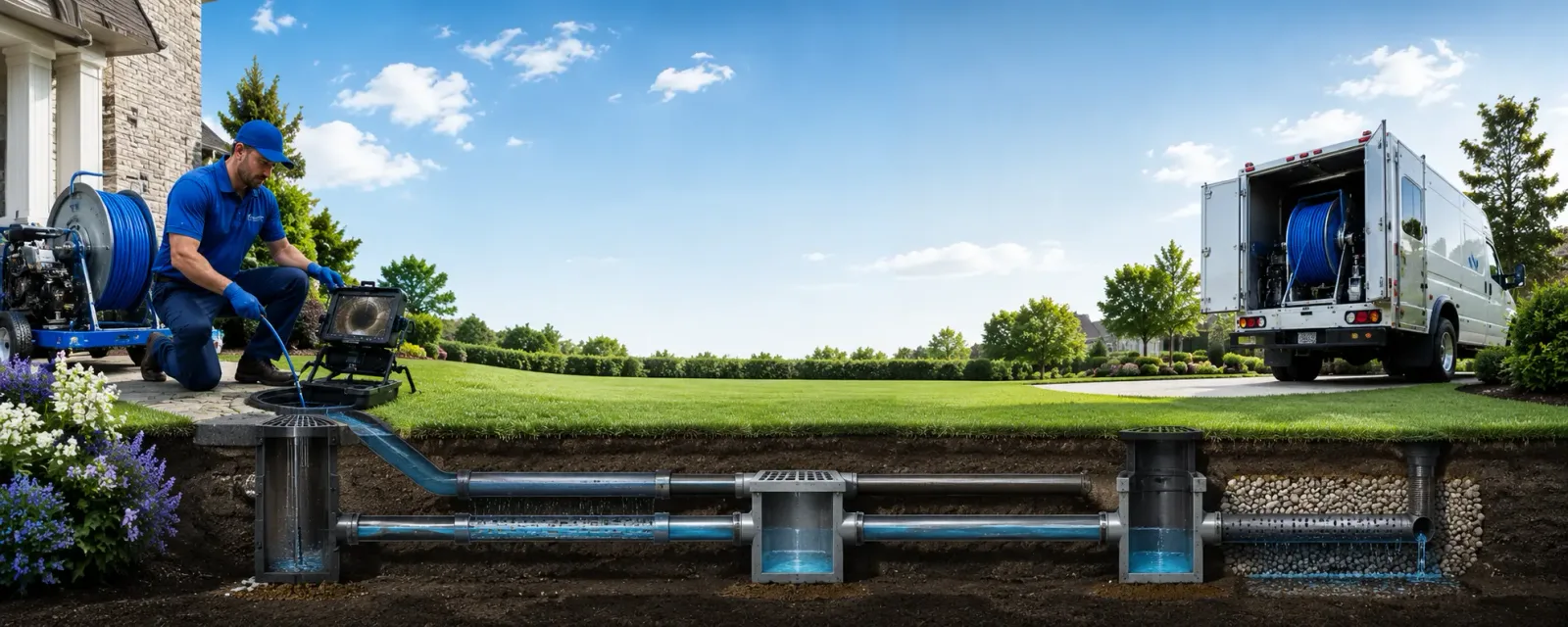 Outdoor drain cleaning information for Newark Valley, NY